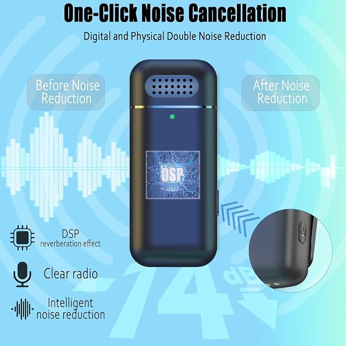 2 Pcs 3 in 1 Wireless Lavalier Microphones for iPhone iPad USB C Android Laptop with Charging Case, Clip on Lapel Mic Plug-Play Cordless Mini Mic for Video Recording Vlogging, YouTube, Interview - Image 2