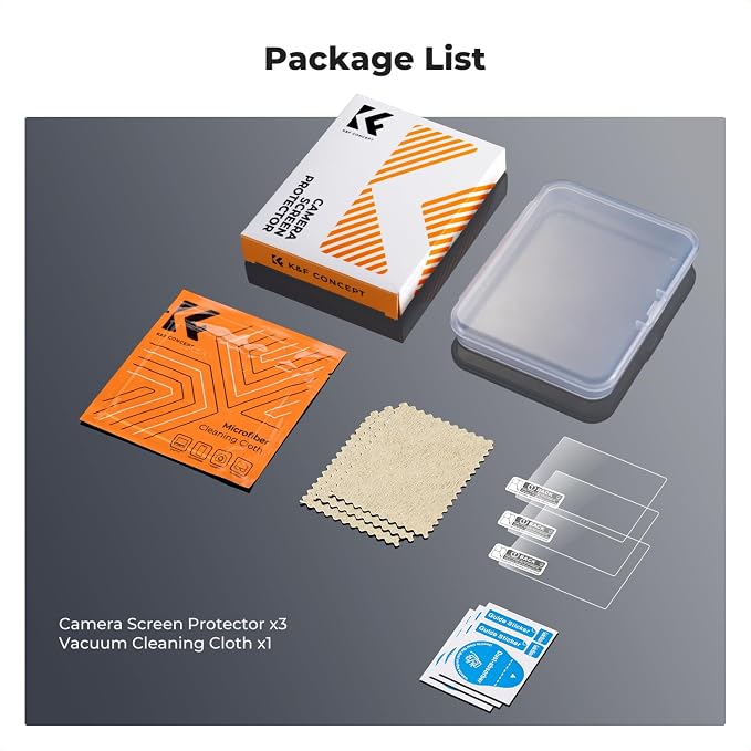 K&F CONCEPT 3 Pack Camera Screen Protector Compatible with Canon G7X III | Ultra Clear Tempered Glass Screen Protector Anti Scratch Bubble Free Ultra Resistant PF06 - Image 6
