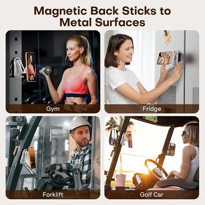 OMOTON TP02 360°Rotating Adjustable Aluminum for MagSafe Tripod, Silver | Magnetic Phone Tripod for iPhone 17/16/15 Pro Max Air, Foldable Cell Phone Stand Fits Vlog, Gym Travel Essentials Accessories - Image 4