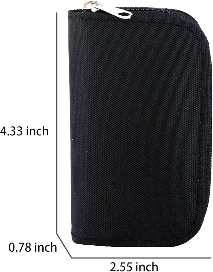 Memory Card Carrying Case - Suitable for Micro SD, Mini SD and 4X CF, Card Holder Bag Wallet for Media Storage Organization (Black) - Image 6