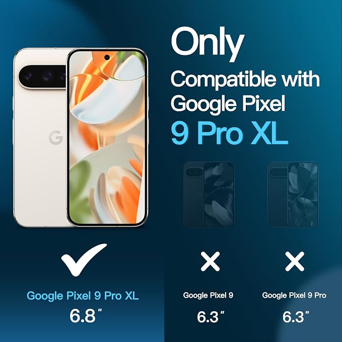 JETech Screen Protector for Google Pixel 9 Pro XL, 2+2 Pack | with Camera Lens Protector, HD Clear Tempered Glass, Anti-Scratch Protection, Easy Installation Tool - Image 2