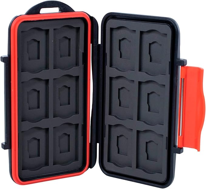 STEALTH CAM Anti-Shock Dust-Proof Waterproof Protective Ergonomic Rubber Sealed ABS-Plasic Shell Memory Card Storage Case - Holds 12 SD & 12 MicroSD Cards - Image 3