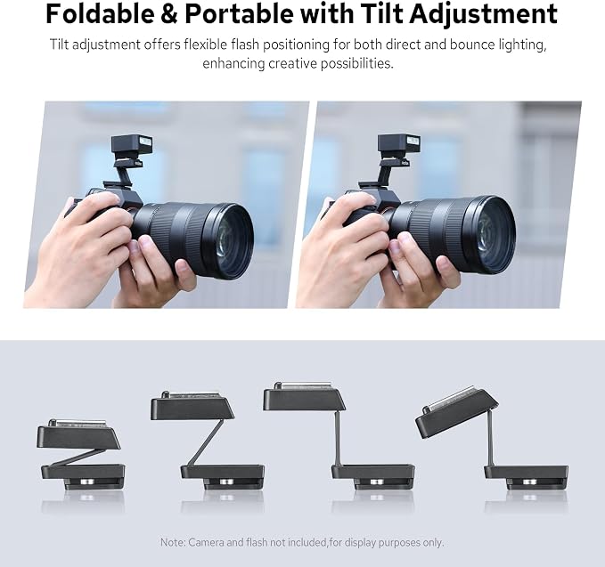 Godox FS-R Single Contact Folding Hot Shoe Riser, Extender for Godox IM30 IM20 IM22 Mini Flash, Raises Flash 30mm Height to Reduce Lens Shadow, Flexible Flash Positioning - Image 3