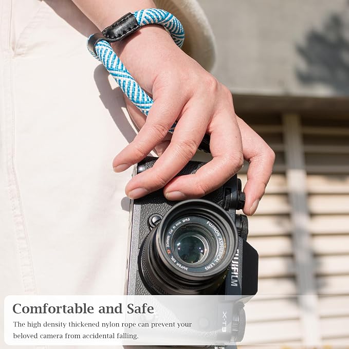 VOVMOEYA Rope Camera Wrist Strap,Camera Hand Strap Compatible with A6400 A6000 A7 IV,for Fujifilm X100V for Nikon Zf Z30 for Canon EOS R6 R7 R8 R10 Camera Wrist Straps for dslr - Image 3