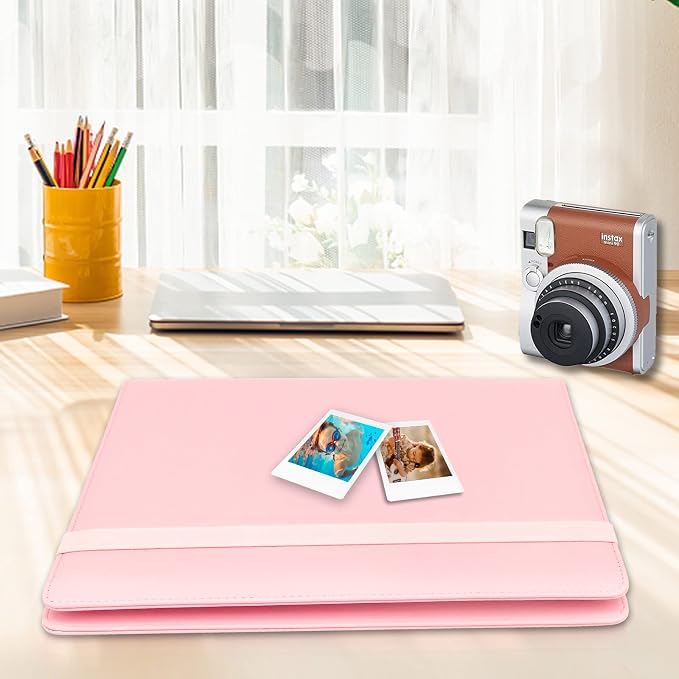 Veicevol 400-Pocket 2x3 Photo Album for Instax Mini and Polaroid, Pink | PU Leather Cover Keeps, Fits Instax Mini and Polaroid 2x3 Photos, Protects Travel, Wedding and Family Memories - Image 9