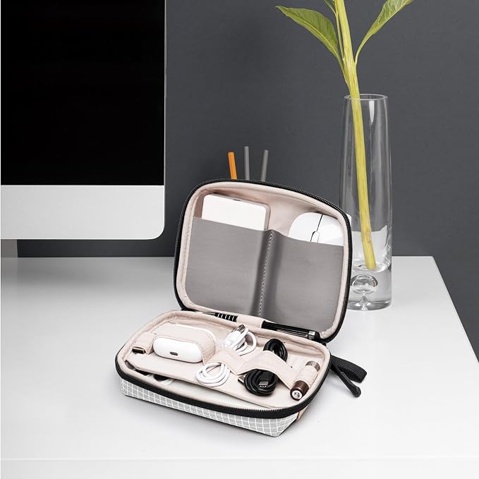 SIMTOP Electronics Organizer Cord Organizer Travel, Small Tech Bag for Cords, Chargers, Power Bank, Earbuds – Portable Cable Pouch for Office, Business Trip, Commute – Water & Scratch-Resistant - Image 7