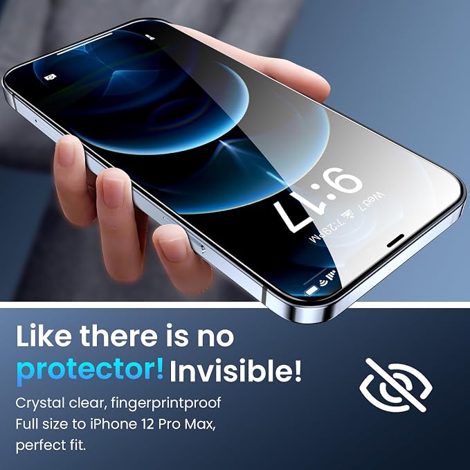 Fotbor [3+3 Pack for iPhone 12 Pro Max Screen Protector with Camera Lens Protector, Tempered Glass Shatterproof Easy Installation Frame, HD Clear Full Coverage iPhone 12 Pro Max Accessories 6.7 Inch - Image 7