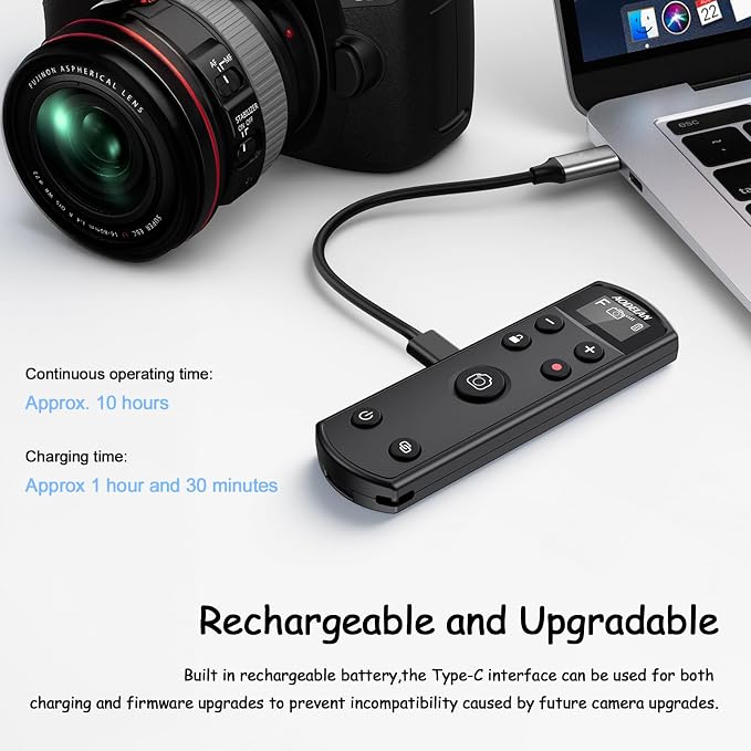 for Fujifilm Camera Rechargeable Shutter Release, Wireless Remote Control | Compatible with Fuji X-T30 II,X-S10,X-H2,X-H2S,X-T3,X-T4,X-T5,X-S20,X-T30,X-T50,X-M5,X100VI,X-E5,X Half - Image 6