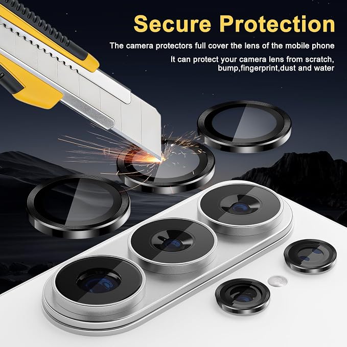 Camera Lens Protector for Samsung Galaxy S26 Ultra, Black | Tempered Glass, Auto-align Tray, Easy Installation, Case Friendly, Anti-Scratch, HD Clear, Ultra Slim - Image 2