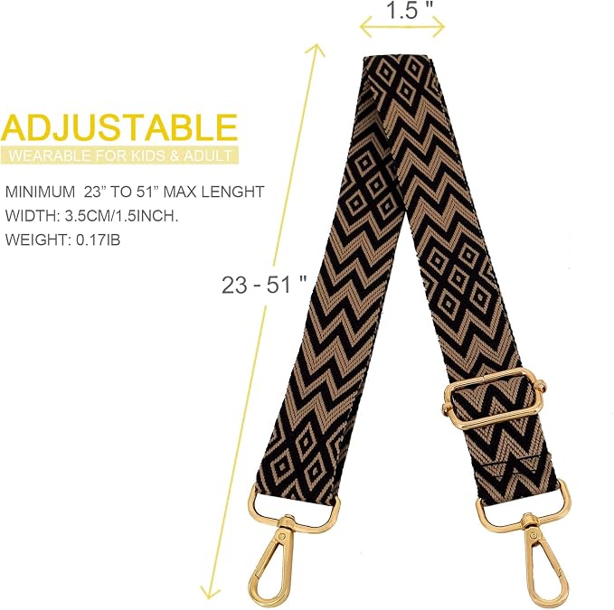 Replacement Purse Strap Shoulder Strap Adjustable Crossbody Strap for Women Crossbody Wide Shoulder Bag - Image 3