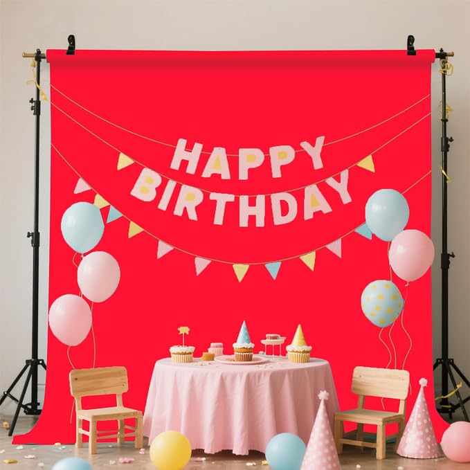 Red Photo Backdrop for Photoshoot Background Photography 3x5ft | Polyester, Seasonal Professional, Party Fashion Studio, Streaming Video Shooting - Image 2