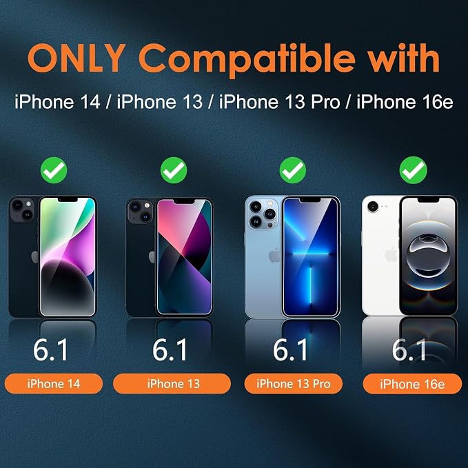 YMHML 3 Pack Privacy Screen Protector for iPhone 16e/14/13/13 Pro | Tempered Glass, 6.7 Inch, Anti Spy, Private, Shatterproof, Case Friendly Film, Easy Installation Tool, Anti-Scratch - Image 2