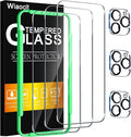 Wiaocit Tempered Glass Screen Protector for iPhone 16 Pro Max | 3+3 Pack, 9H Hardness, Camera Lens Protector, Installation Frame, Bubble Free, Case Friendly by Wiaocit