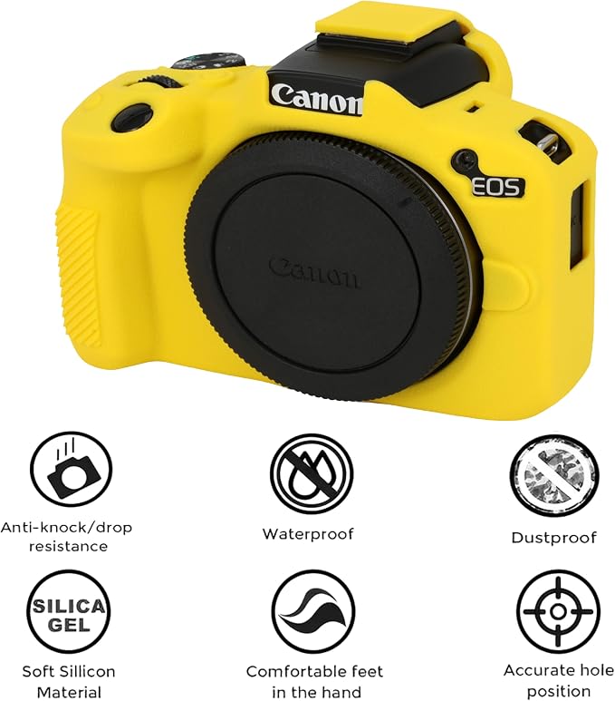 Case for R50, R50 Camera Silicone Protective Case, Lightweight, Anti-Scratch Slim Fit Soft Skin, R50 Accessories - Yellow - Image 3