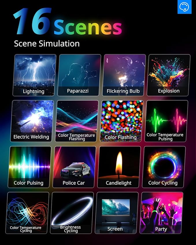 UBeesize 2-Pack RGB Photography Lighting, Studio Lights with Adjustable Tripod Stand and Ball Head, Video Light for Video Recording, Live Streaming, Makeup - Image 4