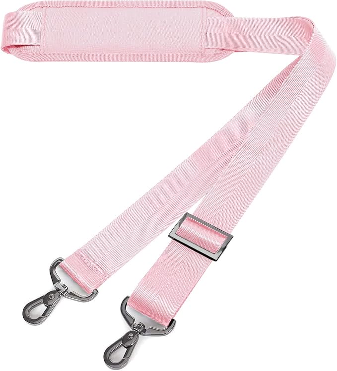 MOSISO 56 inch Shoulder Strap, Adjustable Soft Universal Non-Slip Strap | Thick Replacement Strap, Fit Padded with Metal Swivel Hooks for Laptop Shoulder Bag/Laptop Messenger Bag, Rose Quartz by MOSISO
