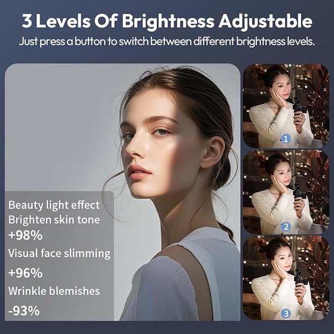 ULANZI LM001 Magnetic Fill Light for DJI Osmo Pocket 4/3/Xtra Muse, 2W 5800K LED Light with CRI ≥95, 500mAh USB C Rechargeable, IPX4 Waterproof, 3-Level Brightness, for Vlog & Outdoor - Image 3
