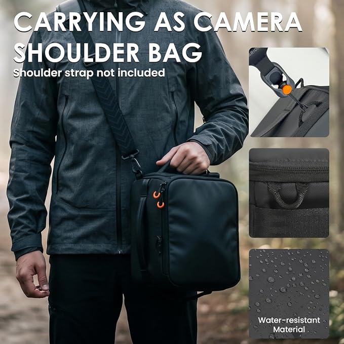 TARION Protective Camera Insert Bag Quick Access DSLR Inner Case Organizer | Fits 1 Camera 5 Lenses, Full Opening Back Design, Framed Top Lid, Padded Insert Cube, 8.9x6.5x11" ShellCore S - Image 6