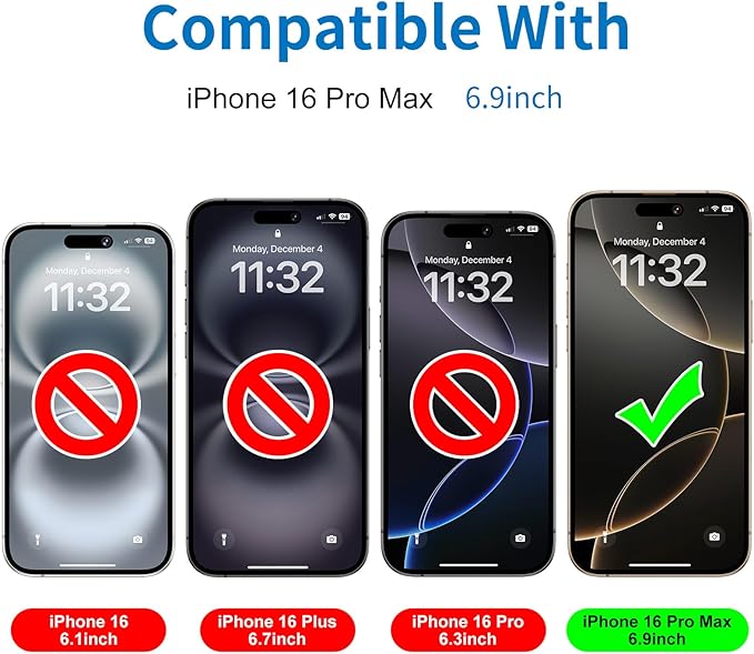 Mothca 2 Pack Matte Glass Screen Protector for iPhone 16 Pro Max[6.9 inch] + 2 Pack Camera Lens Protector, Anti-Glare & Anti-Fingerprint Tempered Glass (Not Privacy Film) Bubble Free, Smooth as Silk - Image 2