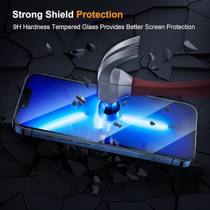 SIBEITU 3+3 Pack Screen Protector + Camera Lens Protector for iPhone 12 Pro | 6.1 Inch HD 9H Hardness Tempered Glass Film, Scratch Resistant, Sensor Protection, Case Friendly, High Response, Bubble Free - Image 5