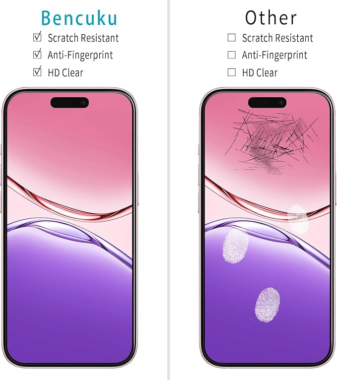 2+2 Pack Screen Protector for iPhone 16 6.1 Inch Tempered Glass | with Camera Lens Protector, 9H Hardness, Anti Scratch, Bubble Free - Image 3