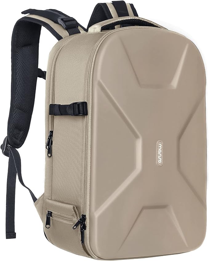 MOSISO Camera Backpack, DSLR/SLR/Mirrorless Photography Camera Bag | 15-16 inch Waterproof Hardshell Case with Tripod Holder&Laptop Compartment Compatible with Canon/Nikon/Sony, Camel by MOSISO