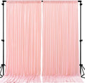 40ftx10ft Wrinkle Free Blush Pink Backdrop Curtain - 10 Feet Photography Backdrop Drapes, Silky Polyester Back Drop Cloth for Wedding Baby Shower Balloon Arch Background by Unknown