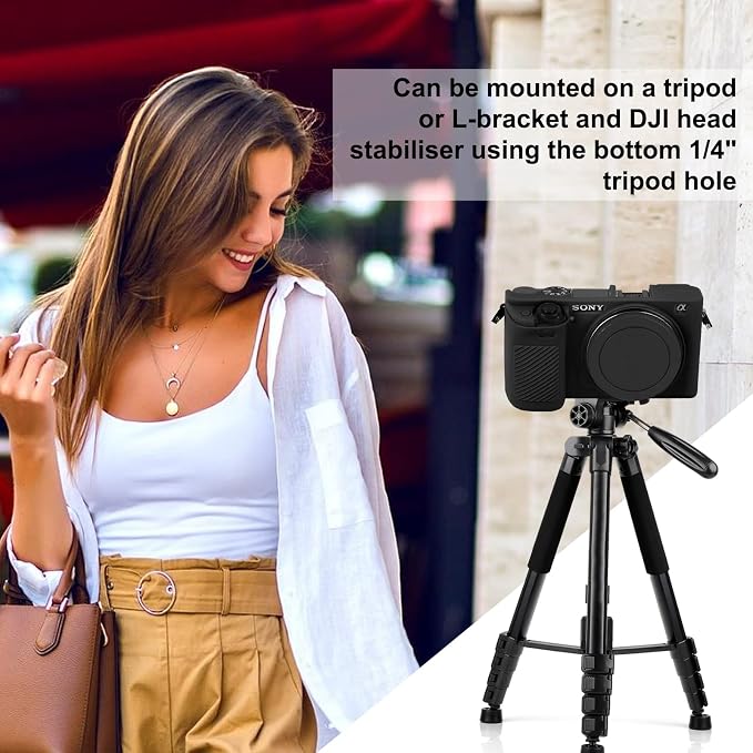 Easy Hood Case for Sony Alpha A6000 ILCE-6000 Digital Camera, Black | Soft Silicone,Anti-Scratch,Dustproof,Shockproof,Slim Fit,Enhanced Grip,Camera Skin Protector Accessories Protective Cover - Image 6