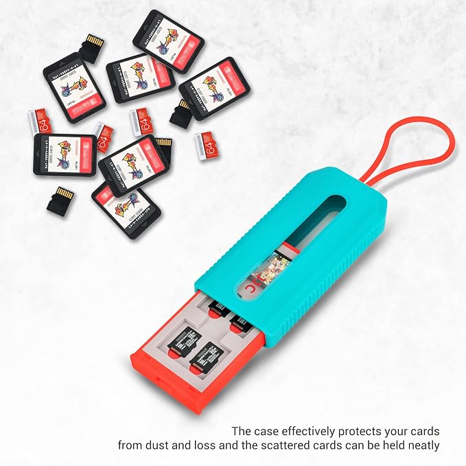 (NOT FIT SD Card) Switch Game Card Case for 6 Nintendo Games and 12 Micro SD Cards,Switch Card Holder Storage for Nintendo Switch or PS Vita,Water-Resistant Anti-Shock Game Card Box - Image 6