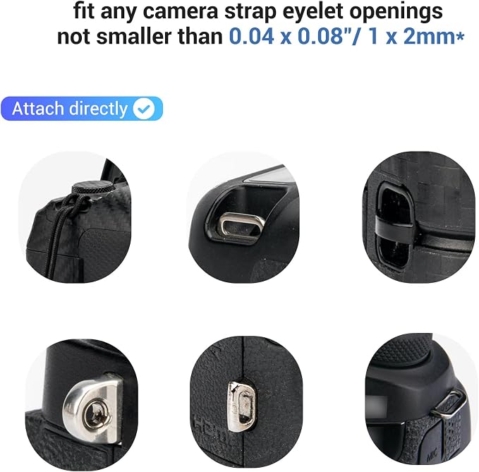 JJC 2Pack Camera Neck Strap Quick Release Buckle Connector for Canon PowerShot G7X Mark III II G5X Mark II Sony ZV-1 RX100 VII VI V IV III Ricoh GR IIIx GR III Leica Q3 Q2 M1 & More Compact Cameras - Image 5