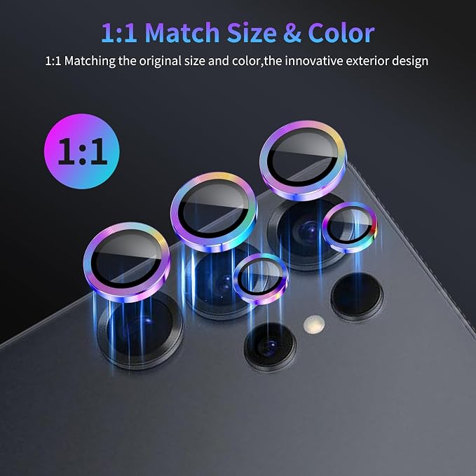 Camera Lens Protector for Samsung Galaxy S25 Ultra,1 Pack | Tempered Metal Glass Camera Cover, HD Clear Anti-Scratch Lens Screen Protector Film,Case Friendly,Colorful Titanium - Image 5