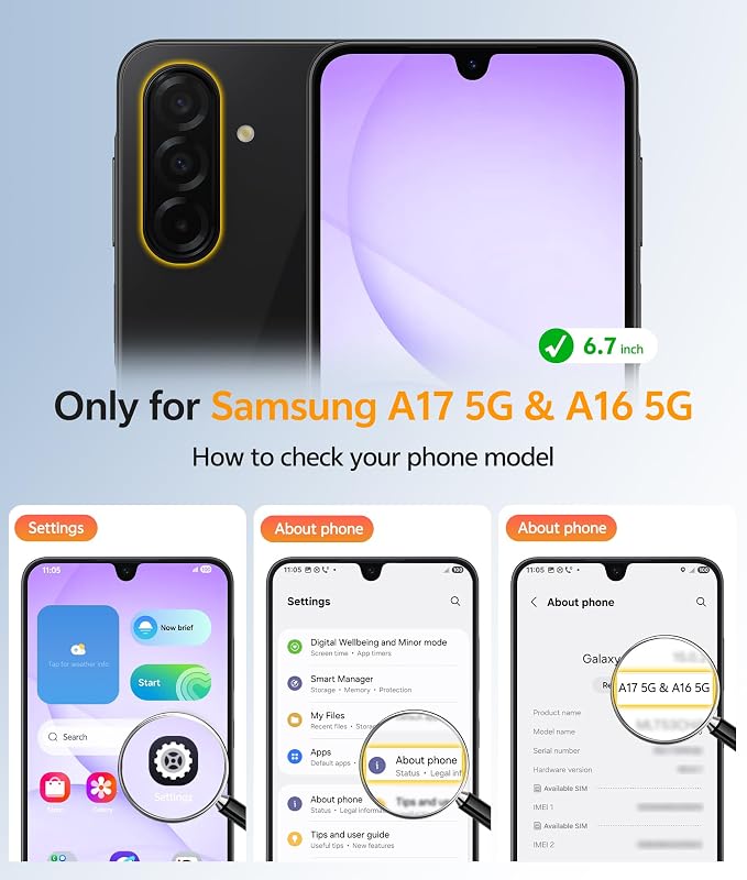 FNTCASE for Galaxy A17/A16 5G Phone Case, Fit for Magsafe, Screen Protector | Translucent Matte, 14FT Military Grade Drop Protection, Slim Shockproof Protective, for Samsung A 17 A 16 Cover, Purple - Image 2