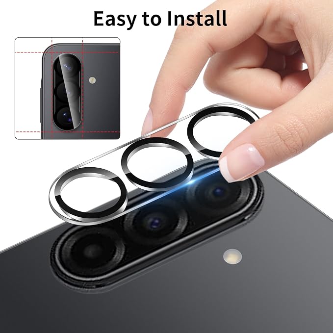 Dengduoduo 3 Pack Camera Lens Protector for Samsung Galaxy A17, Tempered Glass Camera Protector Back Lens Cover, Ultra HD, 9H Hardness, Anti-Scratch, Case Friendly[No Affect on Night Shots] - Image 4