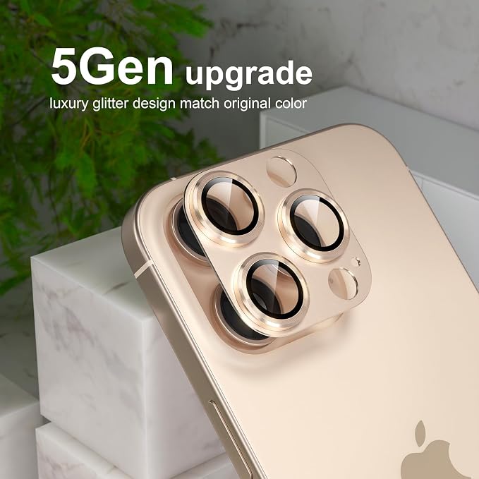 Choiche for iPhone 16 Pro/iPhone 16 Pro Max Camera Lens Protector | Full Camera Cover with 9H Tempered Glass Lens Screen Protector Metal Ring Decoration Accessories (Colorful) - Image 7