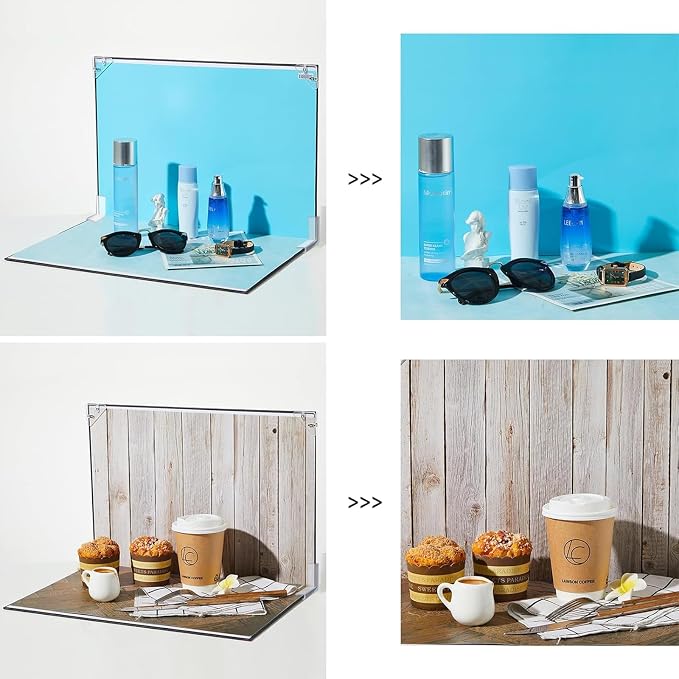 16x11.5 Inch Photo Backdrop Board Small Product Photography Backdrop Kit, 6PCS Double Sided 12 Patterns Flat Lay Background Paper Photoshoot Props, for Food Jewelry Cosmetics Photography - Image 3