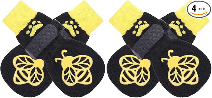EXPAWLORER Anti Slip Dog Socks to Prevent Licking Paws, Dog Shoes for Hot Pavement, Dog Booties for Small Medium Large Senior Dogs, Traction Control Boots & Paw Protectors for Hardwood Floors by EXPAWLORER