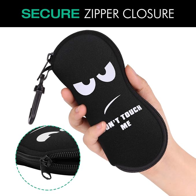 MoKo Sunglasses Soft Case Ultra Light Neoprene Zipper Eyeglass Case for Men Women - Image 5