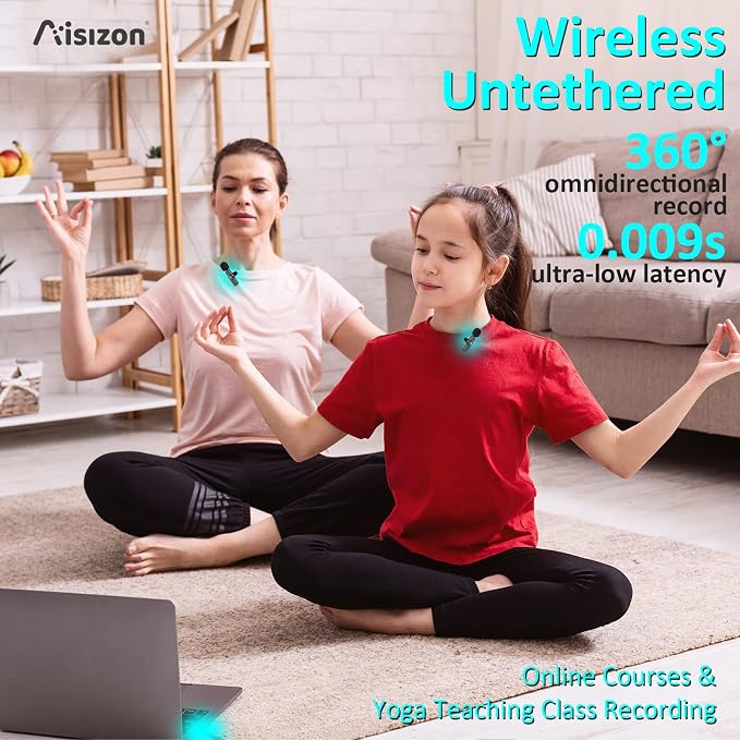 Wireless Lavalier Microphone for iPhone7-14, Wireless Clip Mic, Clip on Microphone A3d, for iPhone, iPad, Computer, Zoom Meeting, Video Recording, tiktok - Image 5