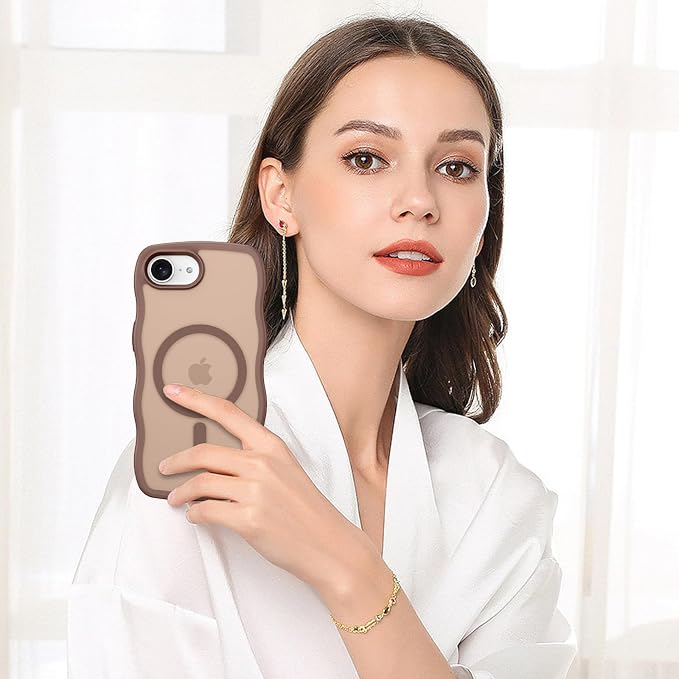 BENTOBEN Magnetic for iPhone 17e Case,Cute Wavy Frame [Compatible with MagSafe] Translucent Matte Anti-Slip Bumper Women Girls Boys Men Shockproof Drop Protective Cover for iPhone 17e,Desert Titanium - Image 6