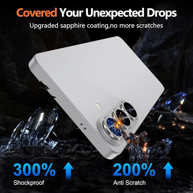for Samsung Galaxy S26 Plus Camera Lens Protector, Individual Metal Ring Tempered Glass Lens Cover, [Strong Adsorption] Scratch Resistant Ultra-Thin HD Clear Lens Cover, 1 Set-Gray - Image 5