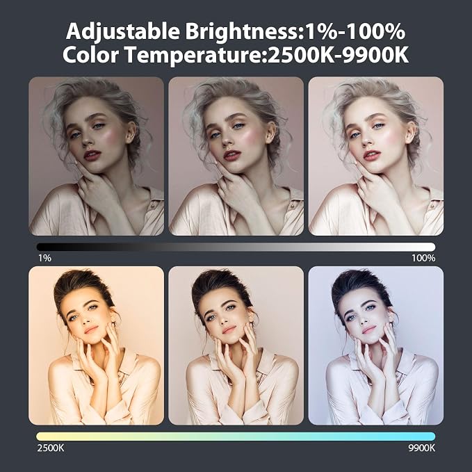 ENEGON 4000mAh Rechargeable Mountable Bicolor LED Video Light with Mini Panel for Professional DSLR Cameras | Photo Video Lighting Long Battery Life | Fits for iPhone Sony Canon Nikon Fuji Panasonic - Image 2