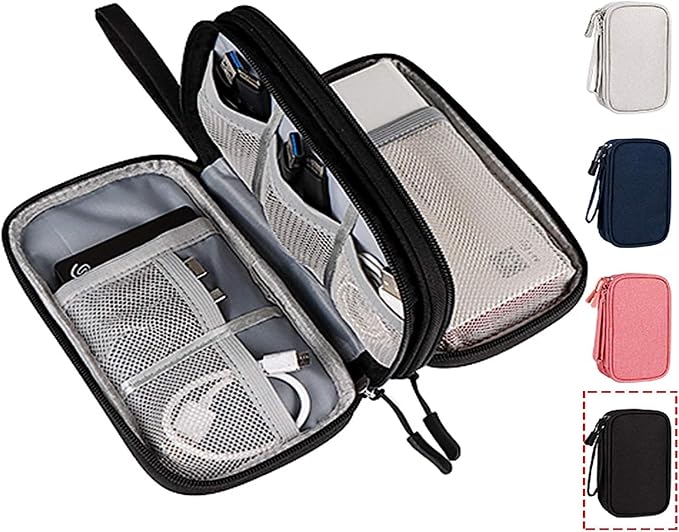 CAOODKDK Electronics Accessories Organizer Pouch Bag, Travel Universal Organizer for Cable, Charger, Phone, SD Card, Business Travel Gadget Bag by Unknown