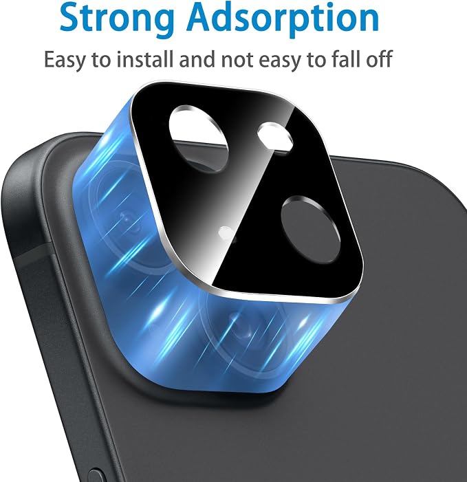 Dengduoduo 3 Pack Camera Lens Protector for iPhone 14 6.1" & iPhone 14 Plus 6.7", Tempered Glass, Ultra HD, 9H Hardness, Anti-Scratch, Case Friendly, Easy to Install [No Affect on Night Shots] - Image 4