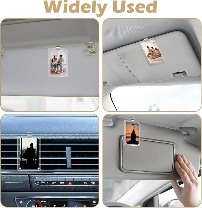 4Pcs Acrylic Magnetic Personalized Photo Holder, Car Accessories Car Photo Holder Car Visor Clip, Personalized Car Picture Frame, Suitable for Adding Family or Personal Photos - Image 7