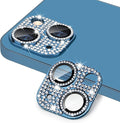 for iPhone 13 & iPhone 13 Mini Camera Lens Protector, Bling 3D Rhinestone Sparkle Diamond 9H Tempered Glass Camera Cover Anti Scratch Shockproof Metal Lens Screen Full Protective Cover by Hsefo