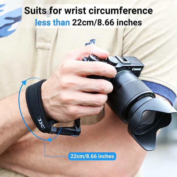 JJC Soft Camera Hand Strap Wrist Strap for Canon Rebel T7 T6 T8i SL3 90D | for Canon 80D 70D RP M50 Nikon D3500 D750 Z5 Z6 Z7 Z8 Z50 Z30 Sony ZV-E1 A6000 A6100 A6400 A6700 A7 Fuji X-T5 X-T4 X-T30 X-E4 - Image 4