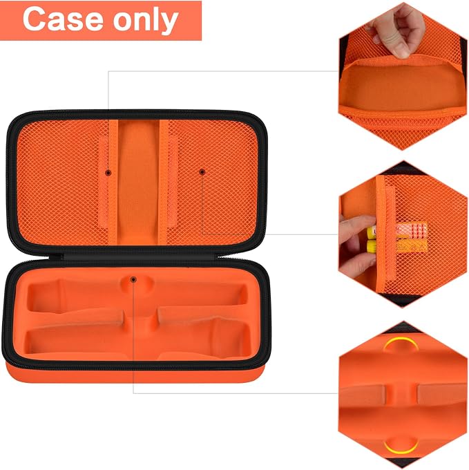 Wireless Microphone Case Compatible with JBL Wireless Two Microphone System, Handheld Dual Mic Travel Bag for Singing or Karaoke for Receivers, Adapters, AA Batteries - Image 4