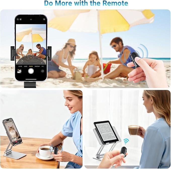 Phone Remote with Zoom for iPhone Android Camera Accessories, Phone Front/Rear Camera Flip Wireless Shutter, Content Creator Must Have Selfie Essentials for Photo Snap Tiktok YouTube Video Recording - Image 7