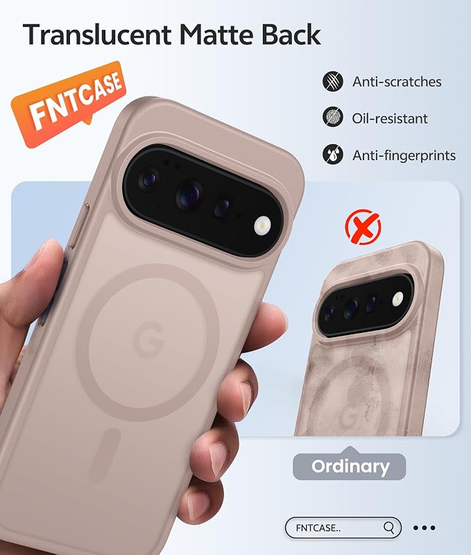 FNTCASE for Google Pixel 11 Pro Case/Pixel 11 Case, with Screen Protector | Fit for Magsafe, Translucent Matte, 14FT Military Grade Drop Protection, Shockproof Protective Phone Cover, Desert Gold - Image 6