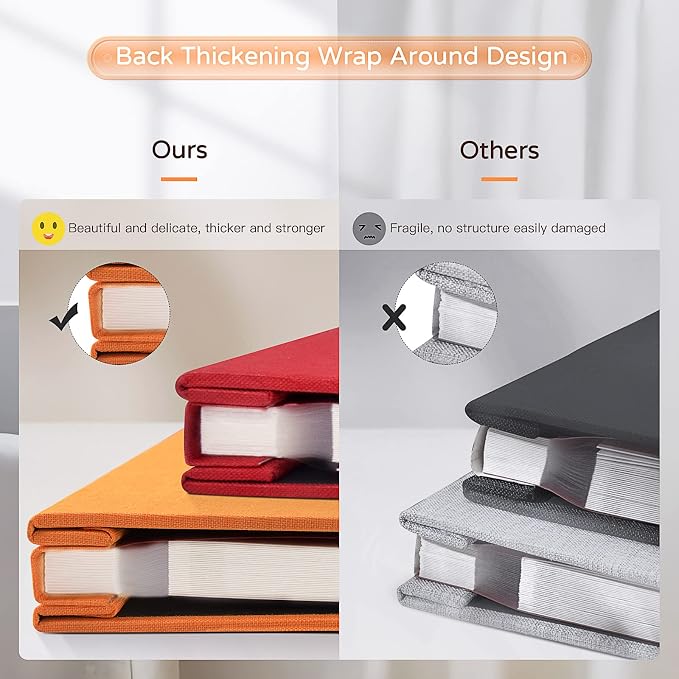 Popotop Large Photo Album Self Adhesive 4x6 5x7 8x10 Scrapbook Album DIY Picture Book,Gifts for Mom,Family Baby and Wedding,with Metal Pen and Plastic Board - Image 6